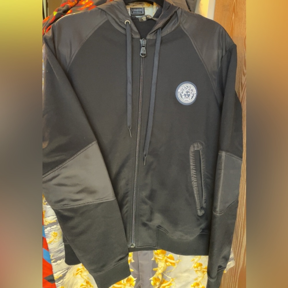 Lowkey Versace Medusa Head zip up jacket